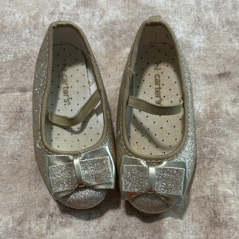 Carter's Sparkly Gold Kids Dress Shoes